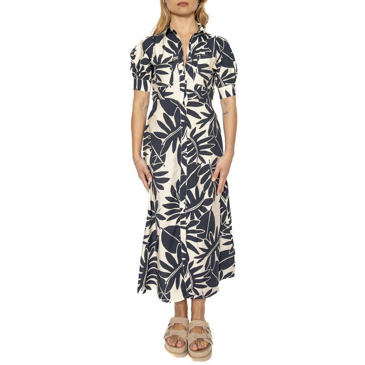 Vestido midi camisero floral Filodendro - Abito Donna Multicolore 51W/11203  WILD PONY 