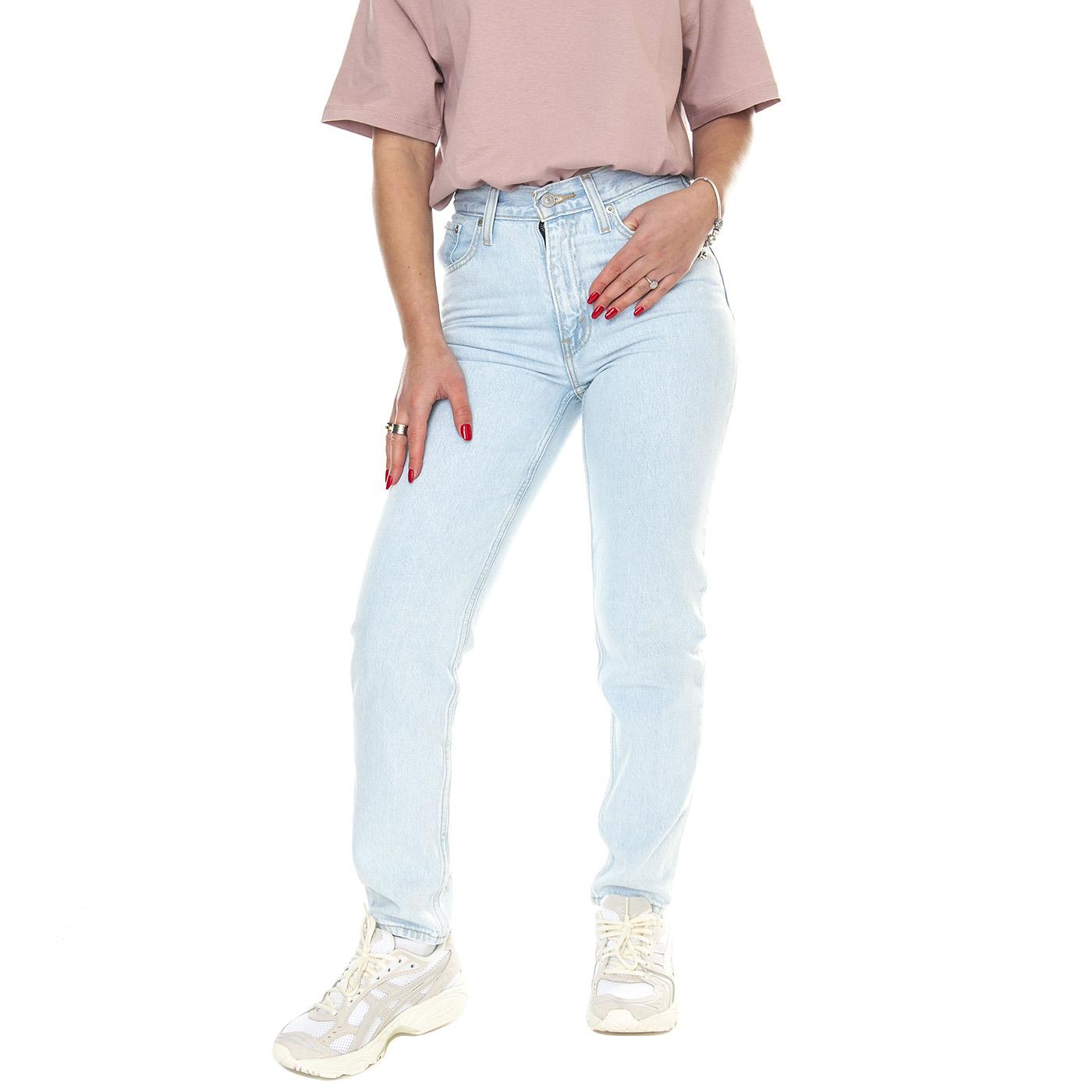 80s Mom Jean Don't Be Frayed Med Indigo Flat Finish - Pantaloni Denim Jeans Donna Blu A3506-0014  LEVIS 