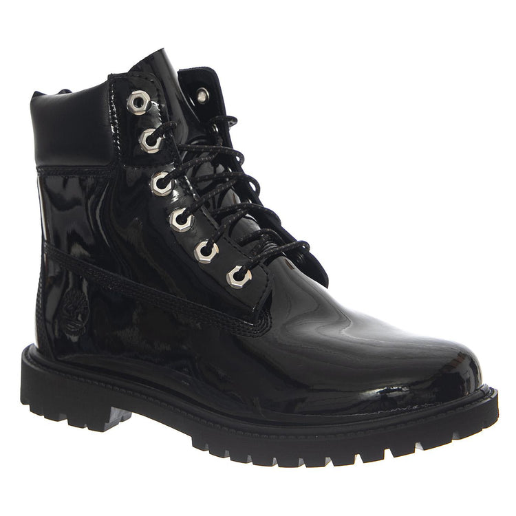 Premium 6 Inch Lace Up Waterproof Boot -- Stivali Donna Pelle Verniciata Nera TB0A43F8 EN31 TIMBERLAND 