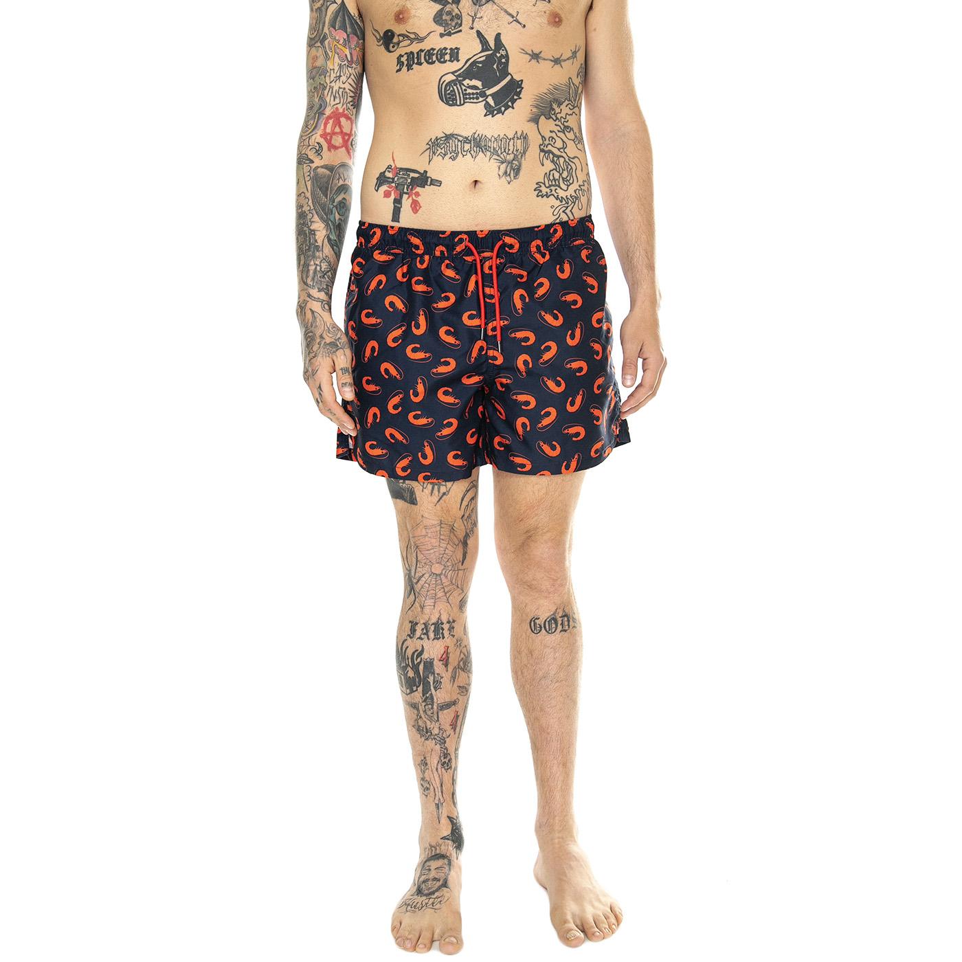 M' Shrimpy Swimshorts 6500 - Costume da Bagno Uomo Multicolore SHR116-6500  HAPPY SOCKS 