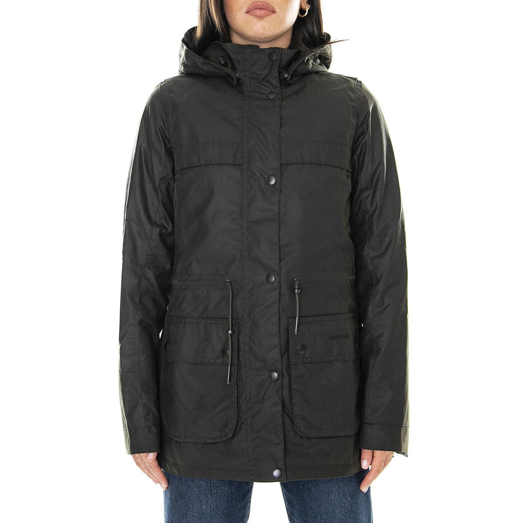 Cassley - Giacca Invernale con Cappuccio Donna Verde LWX1080-OL71-FW21  BARBOUR 