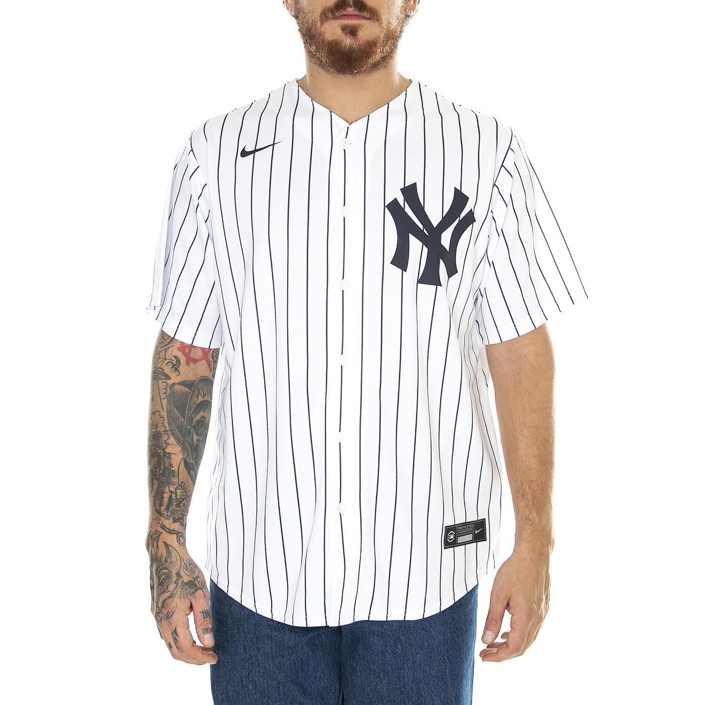 New York Yankees Replica Shirt - Camicia Maniche Corte Uomo Bianca T770-NKWH  NIKE 
