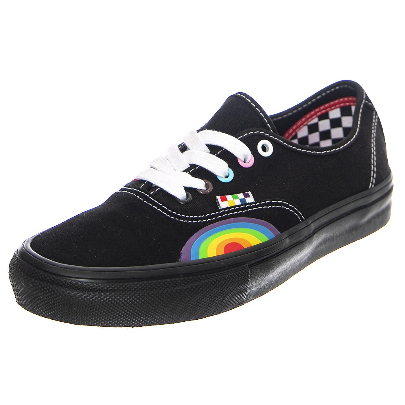 MN Skate Authentic Pride Black / Multi - Scarpe Stringate Profilo Basso Uomo Nere / Multicolore VN0A5FC8BML1  VANS 