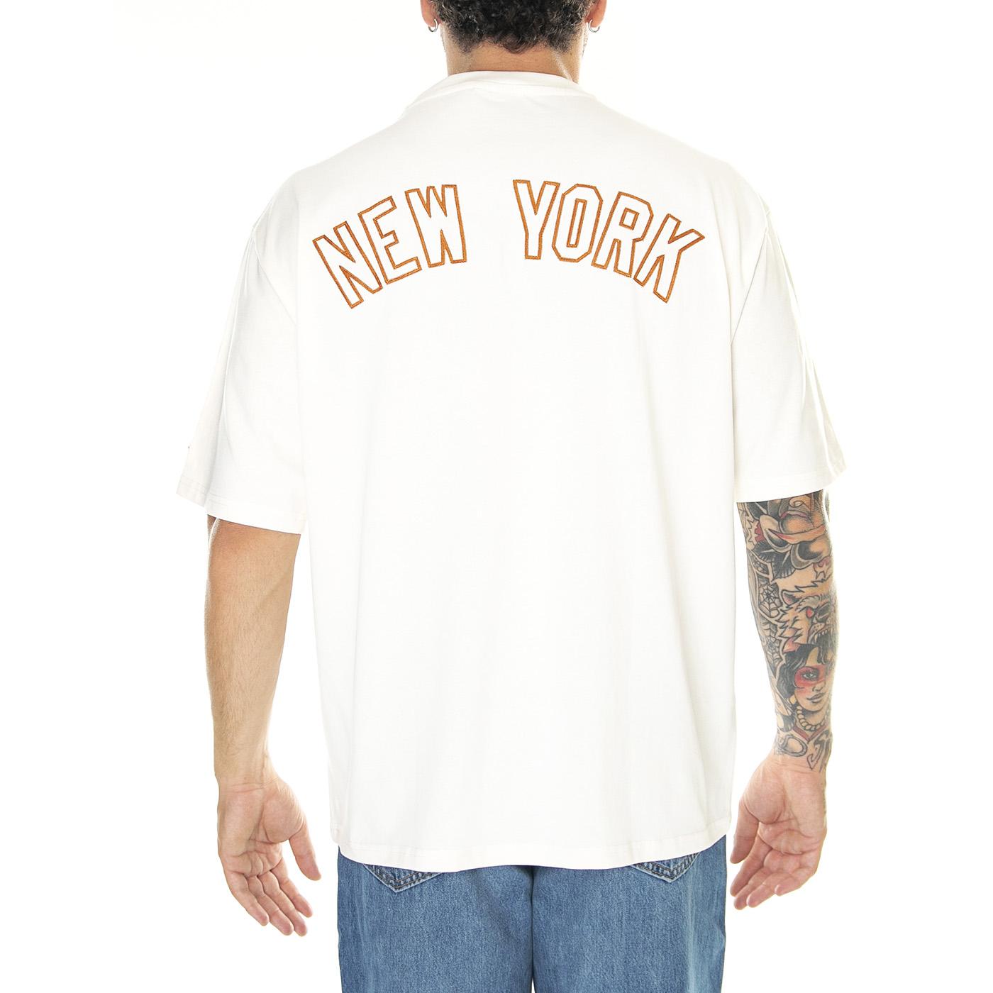 M's T-shirt oversize New York Yankees World Series Patch - Maglietta Girocollo Uomo Bianca 60424316  NEW ERA 