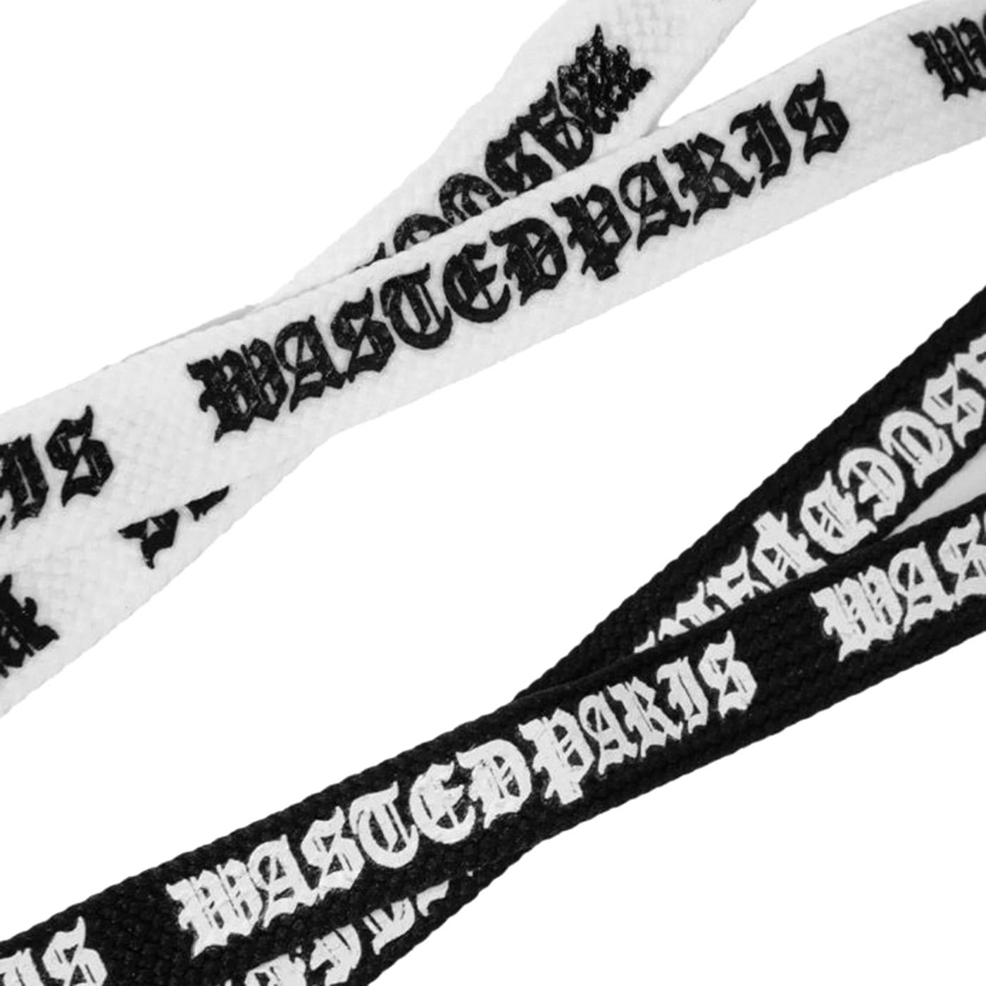Fat Lace Kingdom Black / White - Lacci Multicolore E09WASKINBKW  WASTED PARIS 