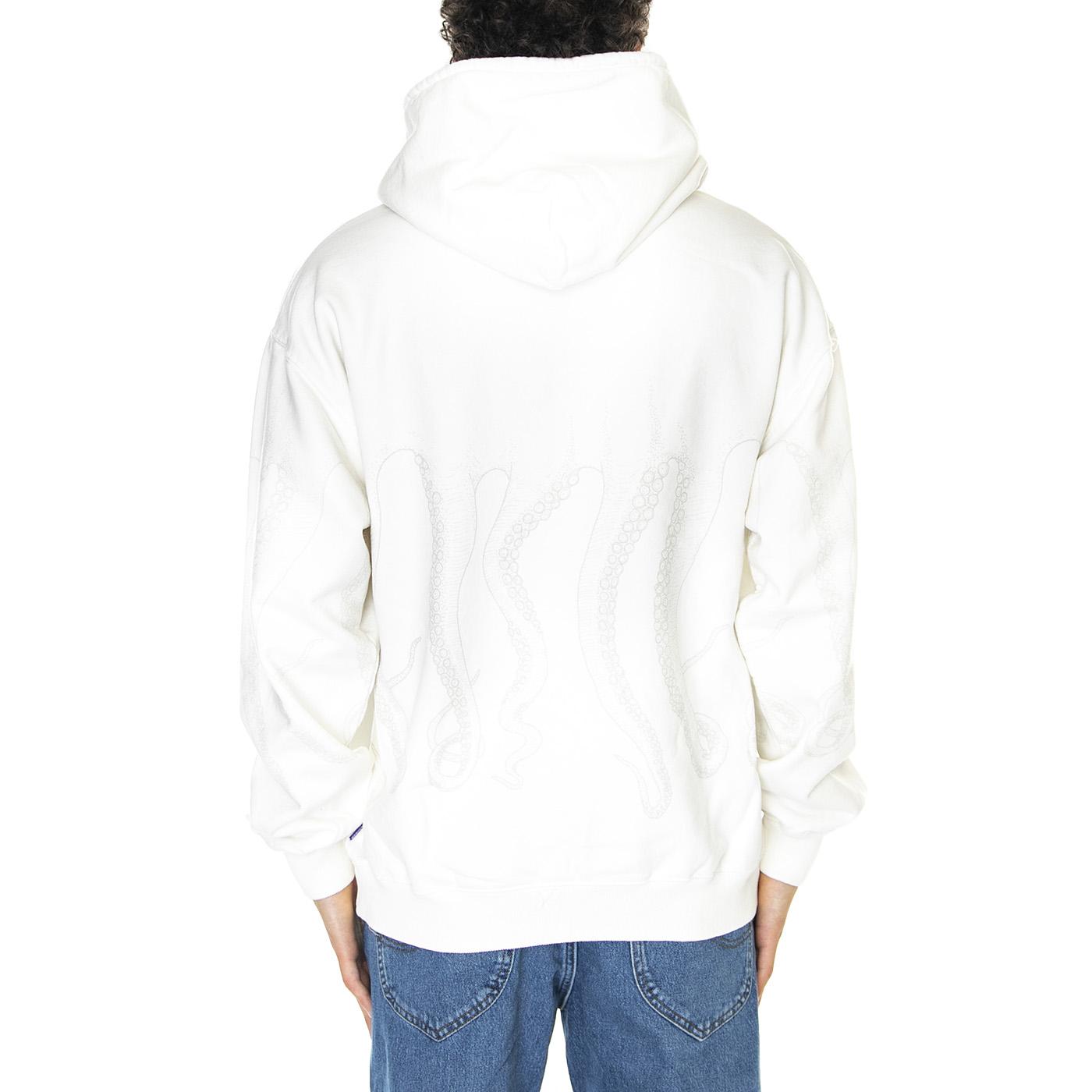 Octopus Dyed Hoodie Cream - Felpa con Cappuccio Uomo Bianca 22WOSH30-CREAM  OCTOPUS 