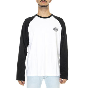 LS Cologne Black White - Maglietta Girocollo Maniche Lunghe Uomo Bianca DK0A4XDFBLW1  DICKIES 