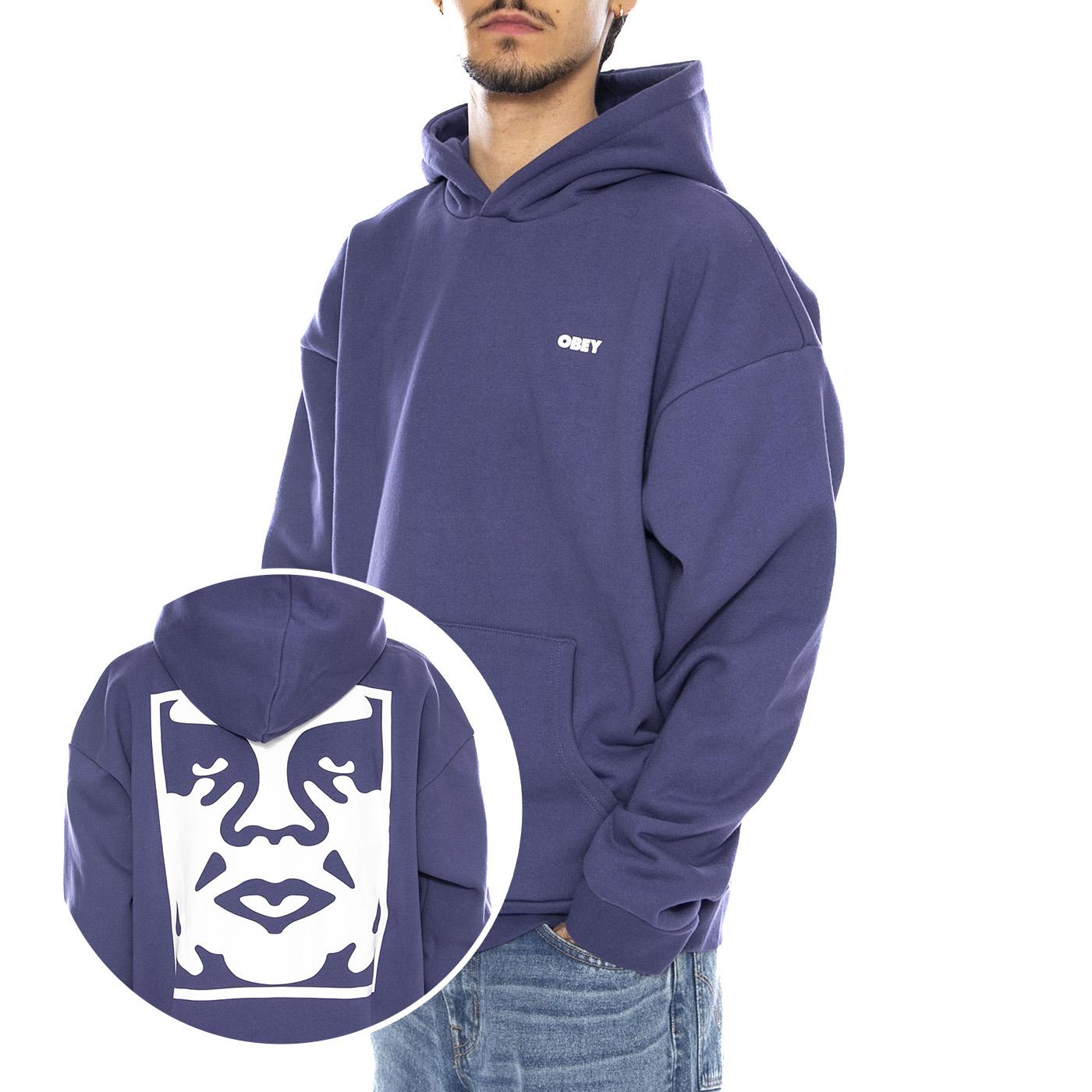 Bold Star Extra Heavy Hoof Fleece Skipper Blue - Felpa con Cappuccio Uomo Blu 112470244 SIB OBEY 