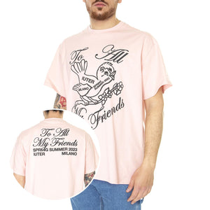 To All My Freinds Tee Pink - Maglietta Girocollo Uomo Rosa 23SITS82-PINK  IUTER 