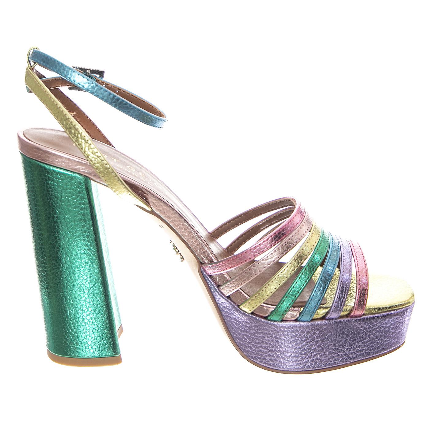 Pierra Platform Metal Combo Sandals - Sandali Donna Multicolore KGPIERRAMULTI  KURT GEIGER 