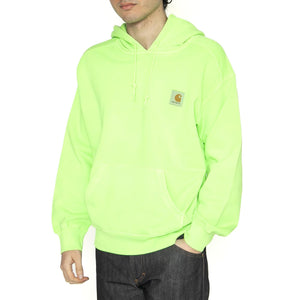 Hooded Industry Sweat Lumo Orange - Felpa con Cappuccio Uomo Verde I034417.2M4GD  CARHARTT WIP 