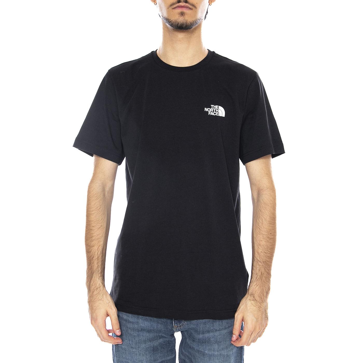 M Vertical Logo SS Tee Black - Maglietta Girocollo Uomo Nera NF0A8EE7 JK31 THE NORTH FACE 