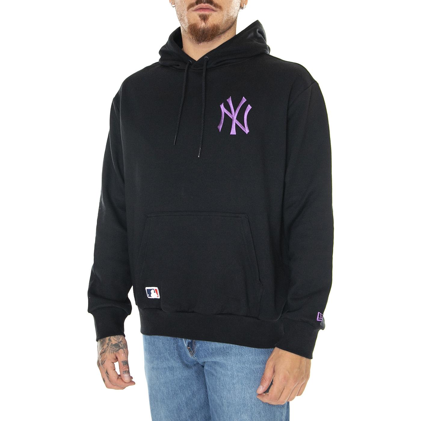 M' League Essentials OS Hoodie New York Yankees Black / Pno - Felpa con Cappuccio Uomo Nera 60416438  NEW ERA 