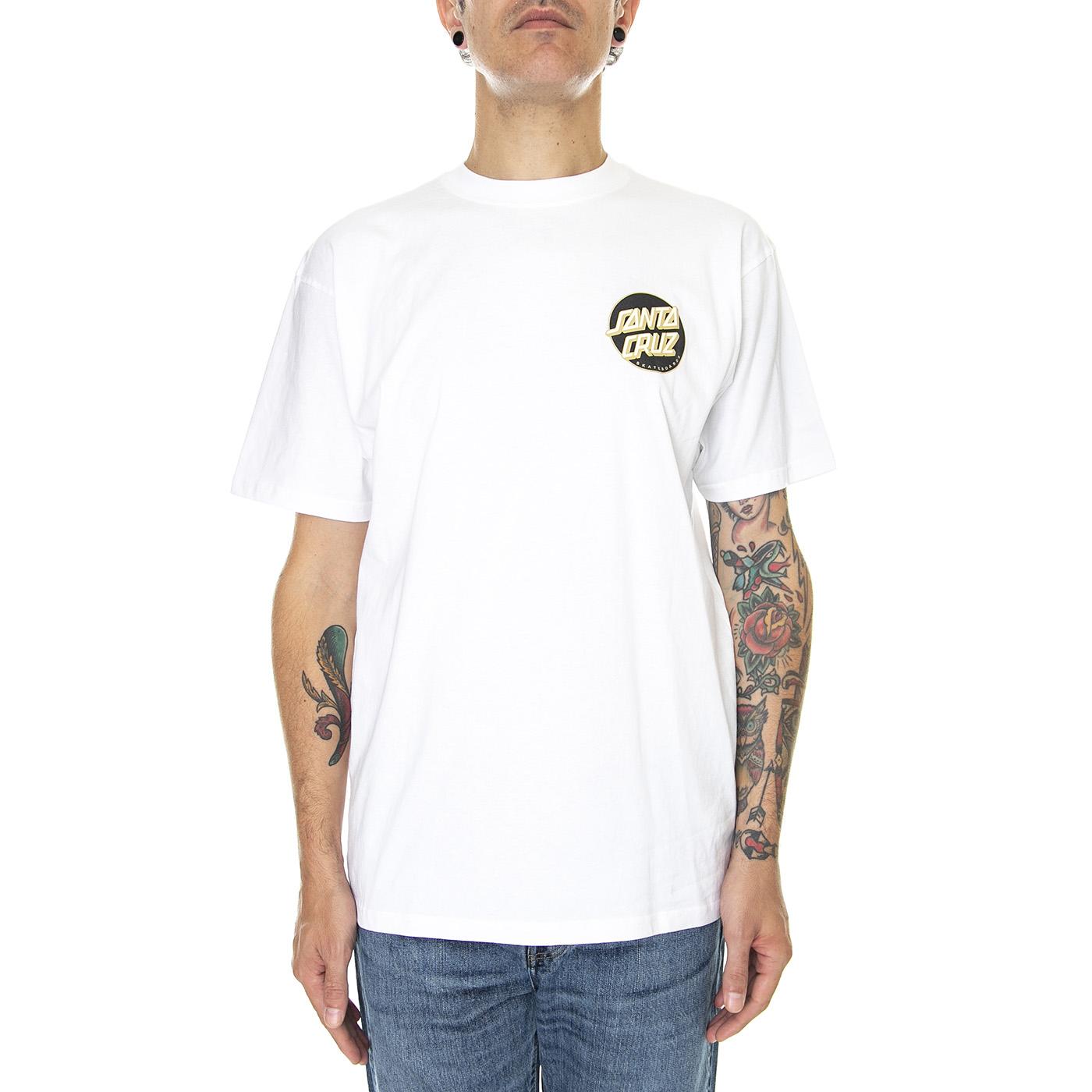 Botanic Skull T-Shirt White - Maglietta Girocollo Uomo Bianca SCA-TEE-8411  SANTA CRUZ 