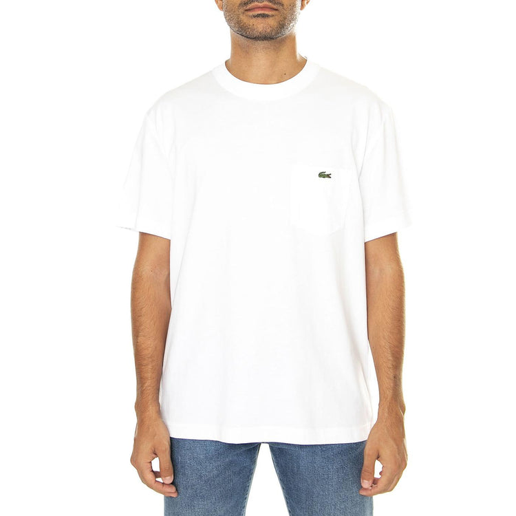 T-Shirt TH2827-001 - Maglietta Girocollo Uomo Bianca TH2827-001  LACOSTE 