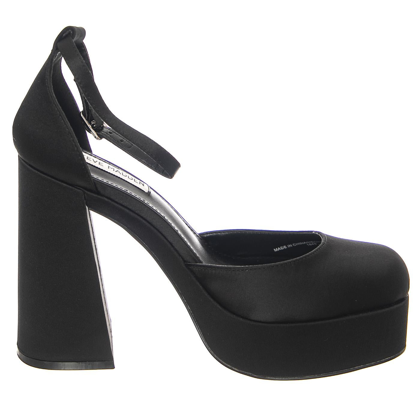 W' Londyn-Black Satin - Sandali Donna Neri SMLOND04S1-BLK  STEVE MADDEN 
