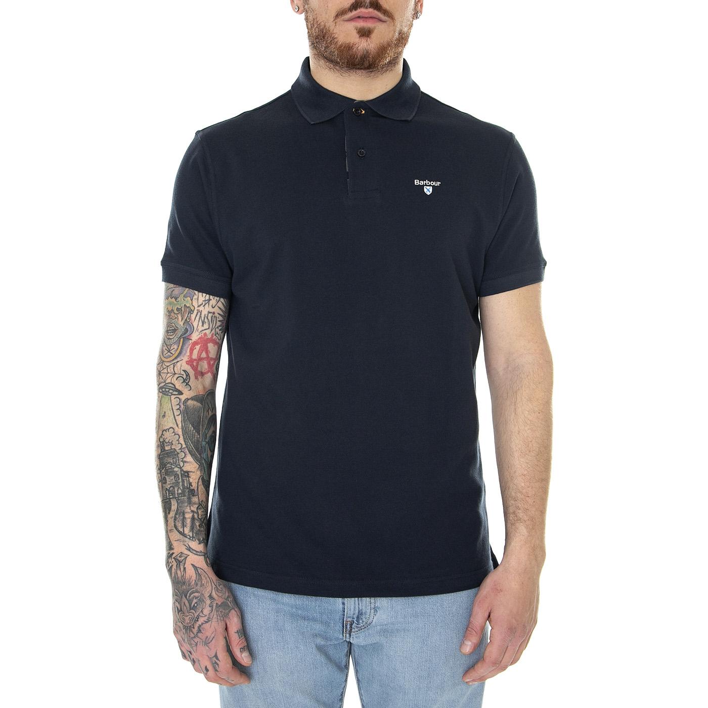 Tartan Pique Polo New Navy - Polo Uomo Blu MML0012-NY31-SS23  BARBOUR 