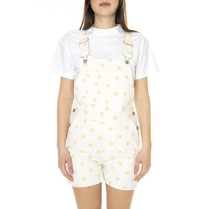 W' Christina Short Overall Off White Daisy Dot - Salopette Donna Bianca 4292-OFWDD  BRIXTON 
