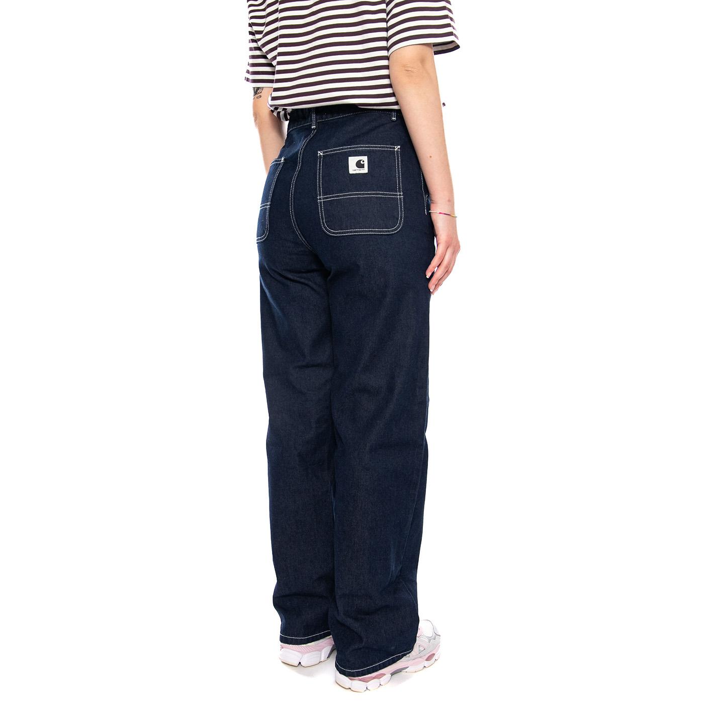W' Simple Pant Blue - Pantaloni Denim Jeans Donna Blu Scuro I031924 012Y CARHARTT WIP 