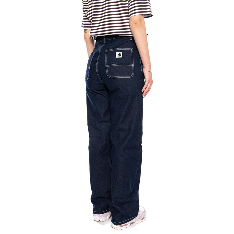 W' Simple Pant Blue - Pantaloni Denim Jeans Donna Blu Scuro I031924 012Y CARHARTT WIP 