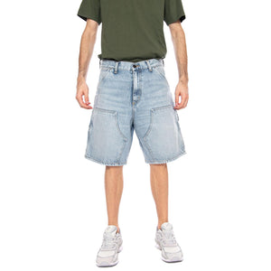 Double Knee Short Blue - Bermuda Denim Jeans Uomo Blu I034867 01WU CARHARTT WIP 
