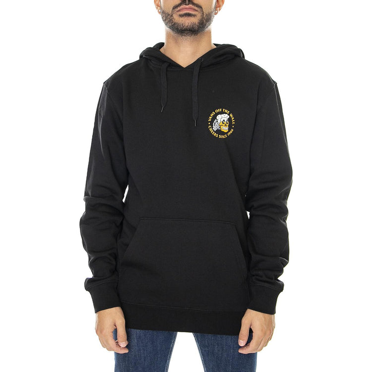 Beer Skull Po Black - Felpa con Cappuccio Uomo Nera VN0A7PXWBLK1  VANS 