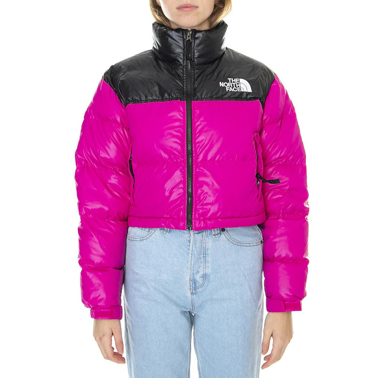 W' Nuptse Jacket Fuchsia / Black - Giacca Invernale Donna Viola NF0A5GGE146  THE NORTH FACE 
