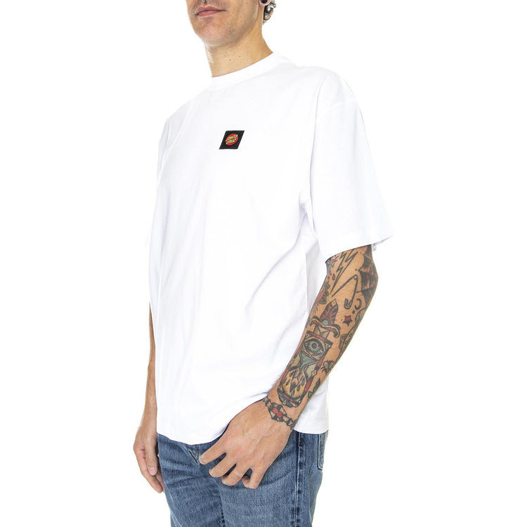 Classic Label T-Shirt White - Maglietta Girocollo Uomo Bianca SCA-TEE-6614  SANTA CRUZ 