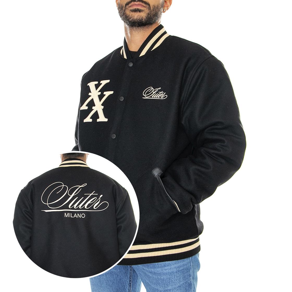 XX Anniversary Varsity Jacket Black - Giacca Invernale Uomo Nera 22WIJW80-BLACK  IUTER 