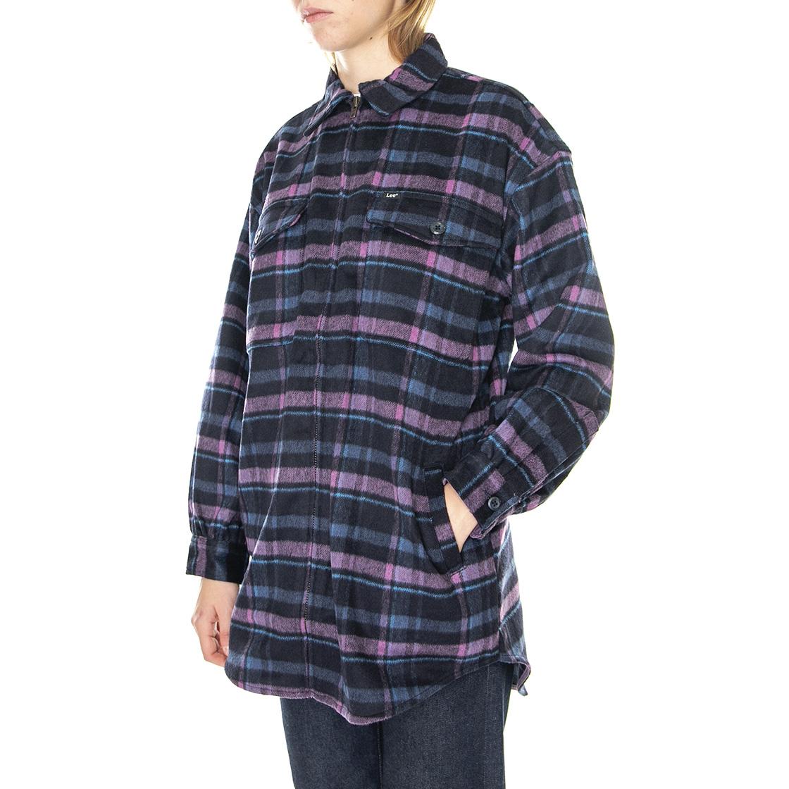 90s Workwear Overshirt Rivet Navy-L46VAO75 - Camicia Donna Blu / Multicolore 112321188  LEE 