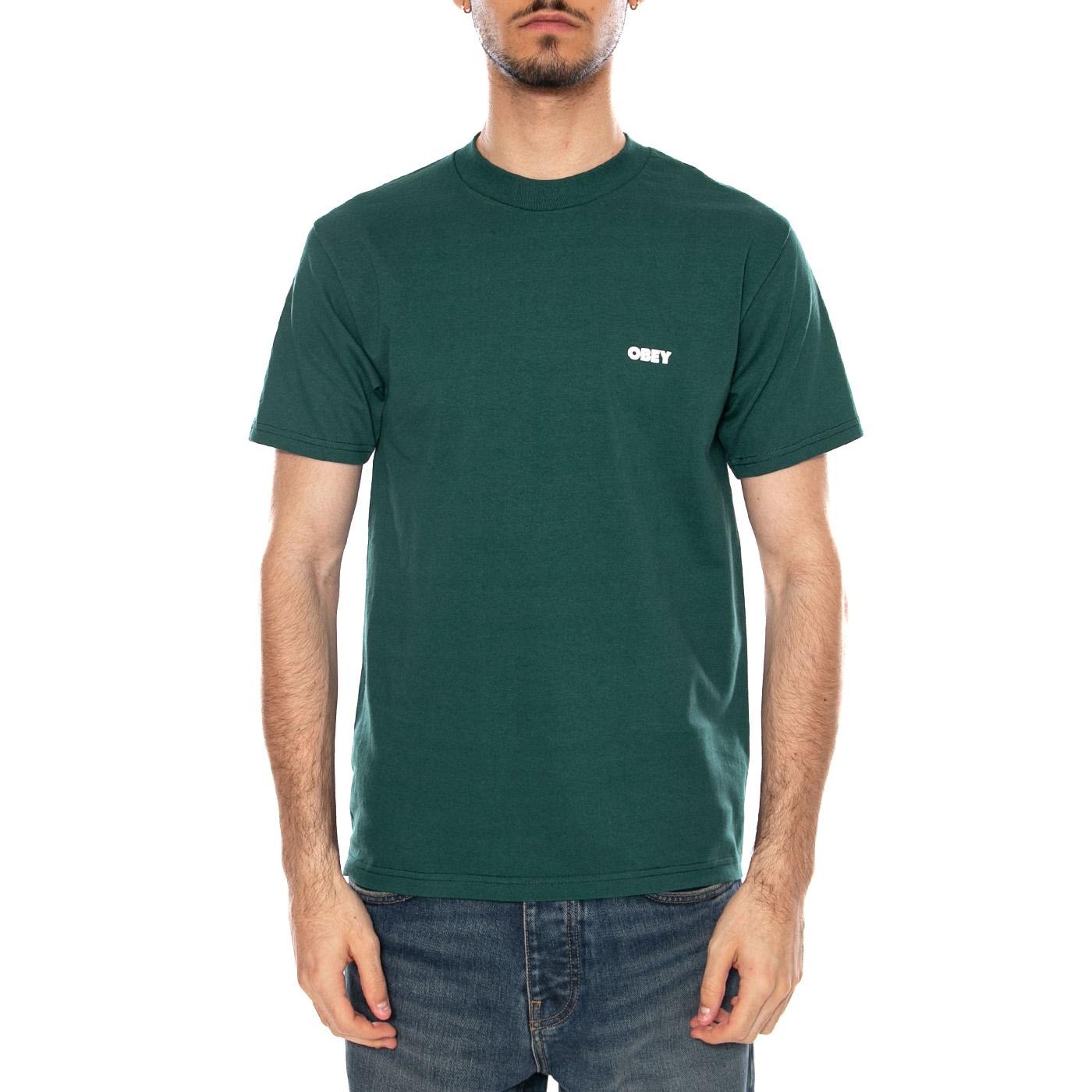 OBEY IN BLOOM TEE RAINFOREST - Maglietta Girocollo Uomo Verde 165264329 RFR OBEY 