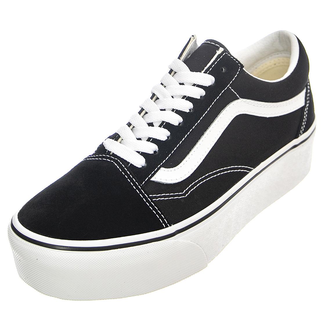 Womens UA Old Skool Stackform SUCV Black / White Lace-Up Shoes VN0A7Q5M6BT1  VANS 