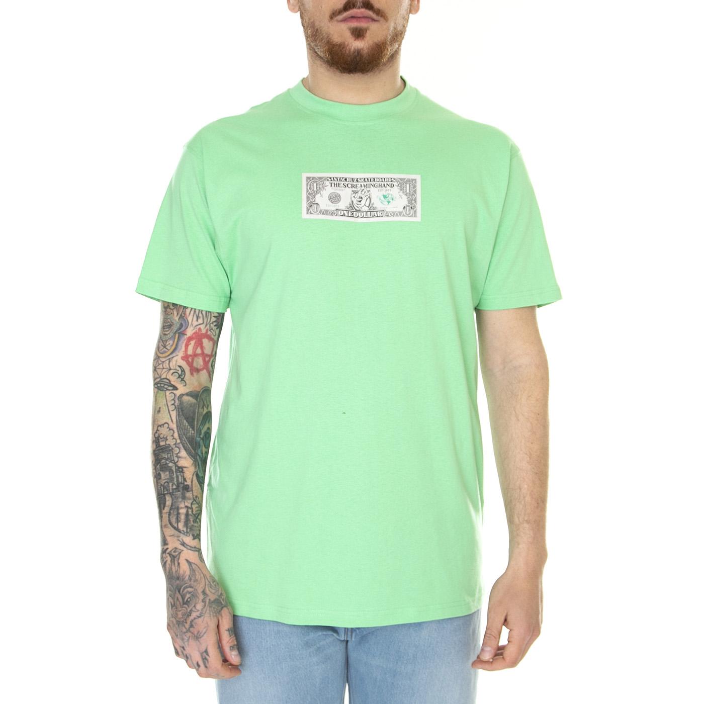 Mako Dollar T-Shirt Apple Mint - Maglietta Girocollo Uomo Verde SCA-TEE-8803  SANTA CRUZ 