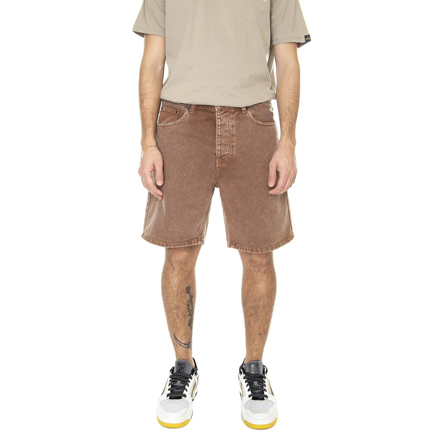 Newel Short Tamarind Worn Washed - Bermuda Uomo Marroni I029149-1CNWD  CARHARTT WIP 