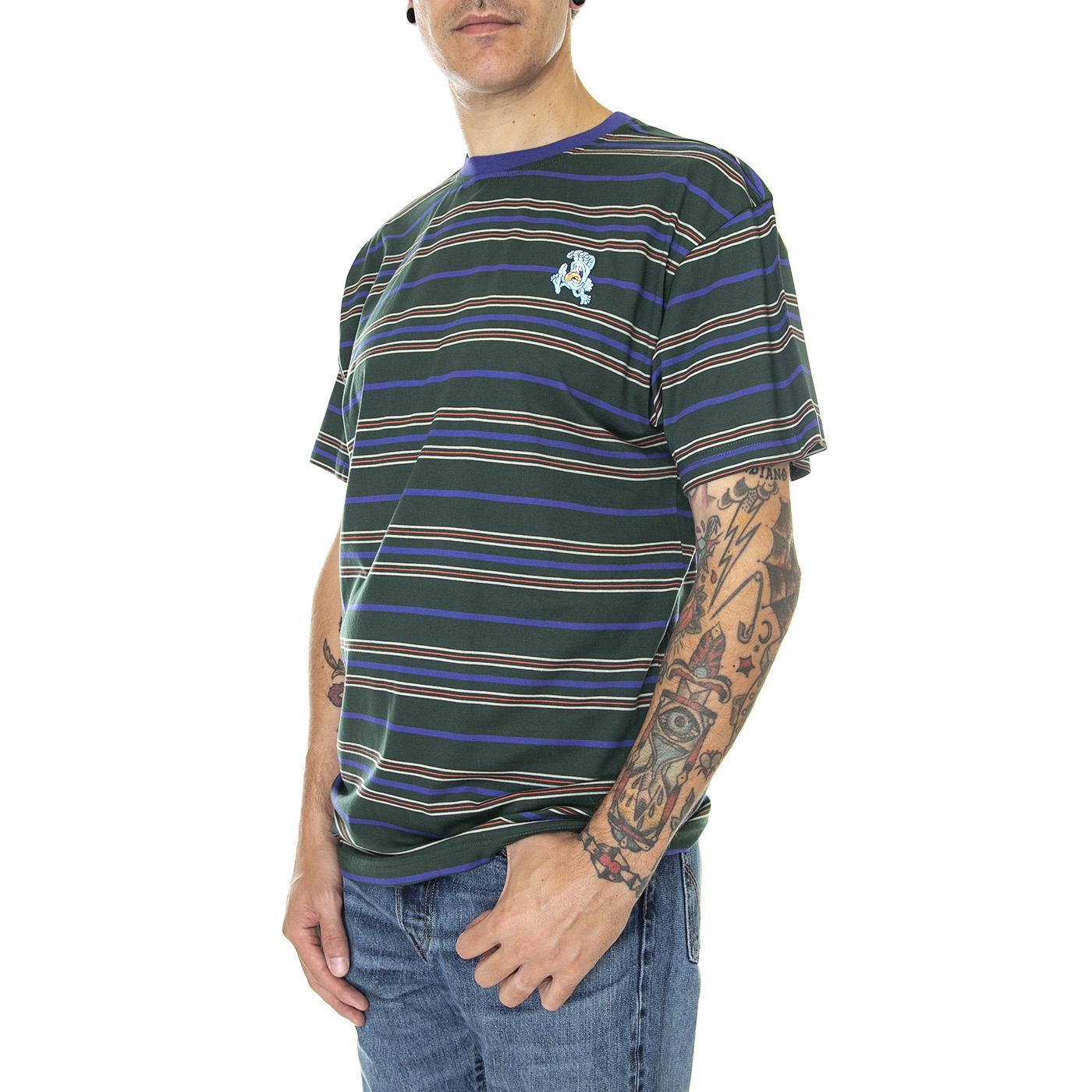 Mini Beach Bum Hand Stripe Tee Cedar Stripe - Maglietta Girocollo Uomo Multicolore SCA-TEE-8278  SANTA CRUZ 