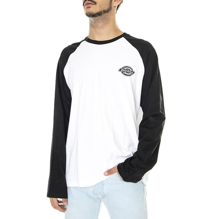 LS Cologne Black White - Maglietta Girocollo Maniche Lunghe Uomo Bianca DK0A4XDFBLW1  DICKIES 