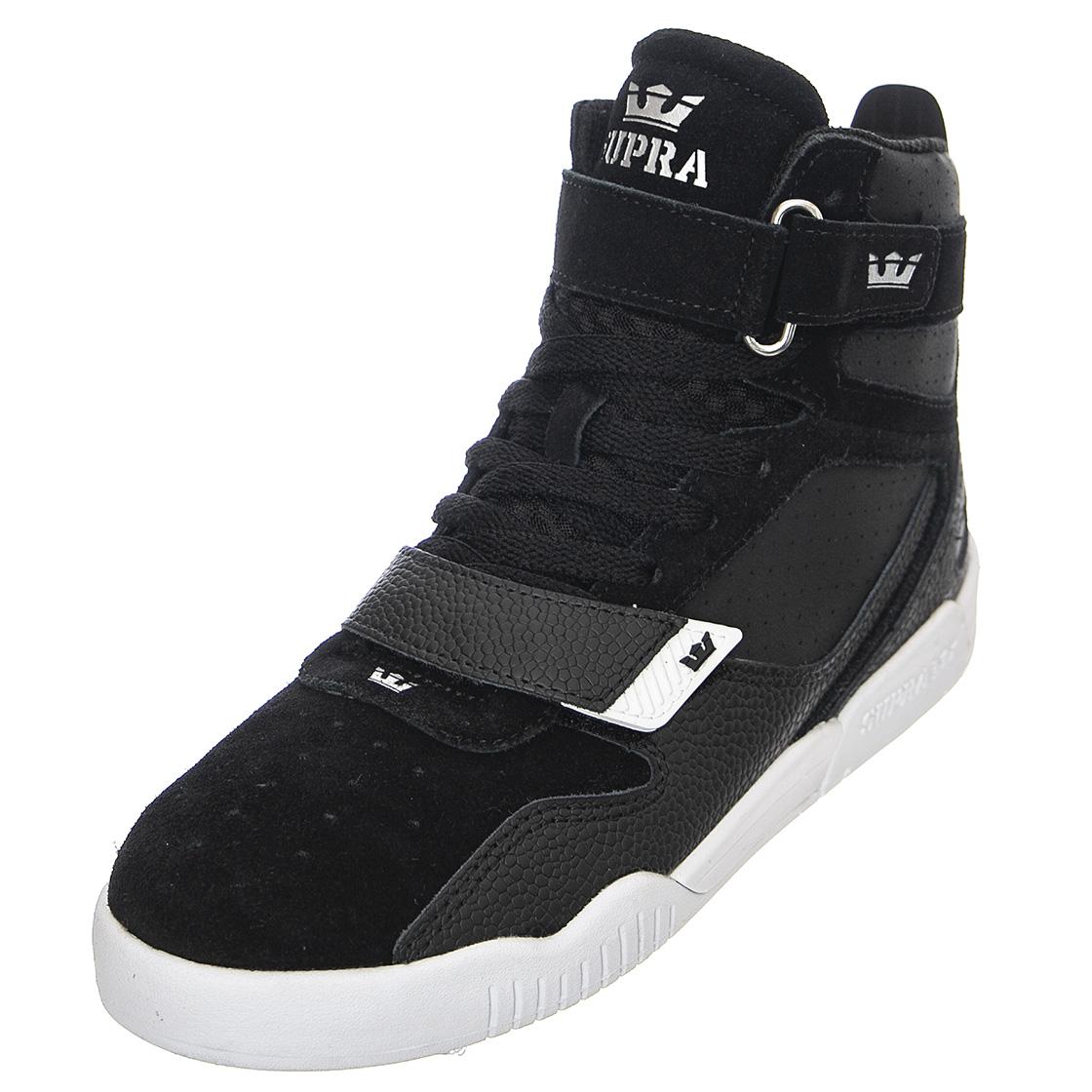 Breaker - Scarpe Stringate Profilo Alto Uomo Nere / Silver 05893-049 . SUPRA 