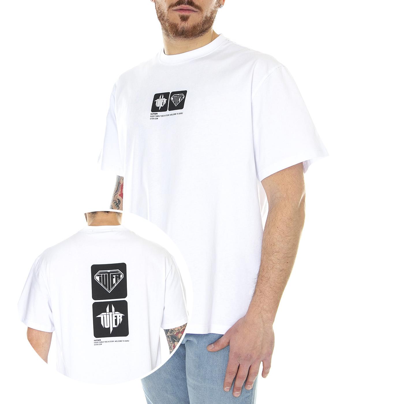 Tab Tee White - Maglietta Girocollo Uomo Bianca 23SITS09-WHITE  IUTER 