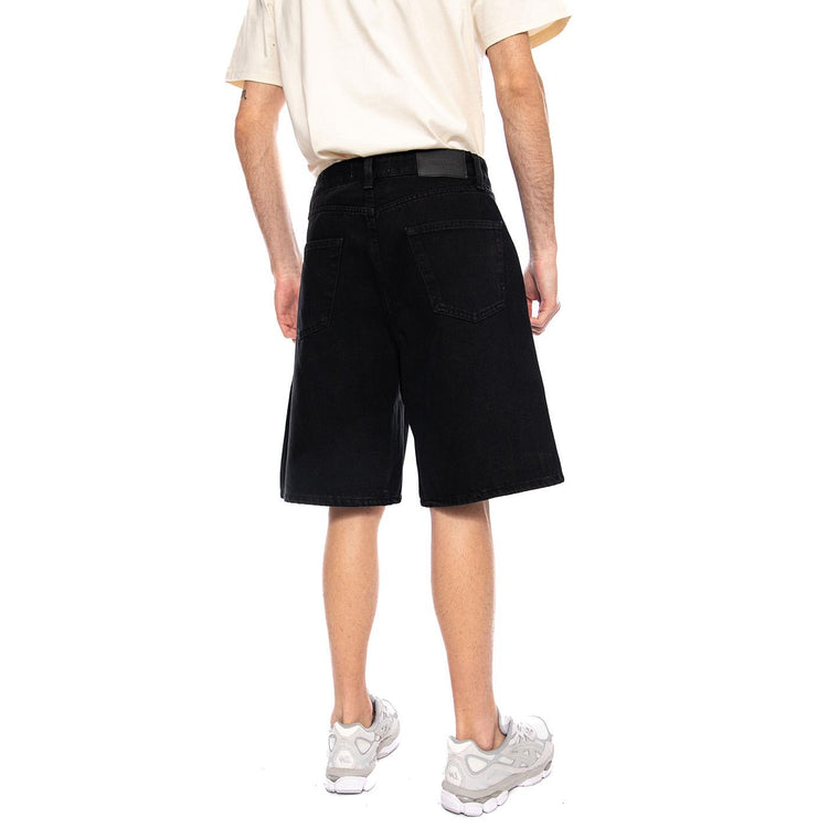 Five Baggy 9893 Pin DNM Shorts VD2 Black - Bermuda Denim Jeans Uomo Neri 22029893 WASHED BLACK ONLY & SONS 