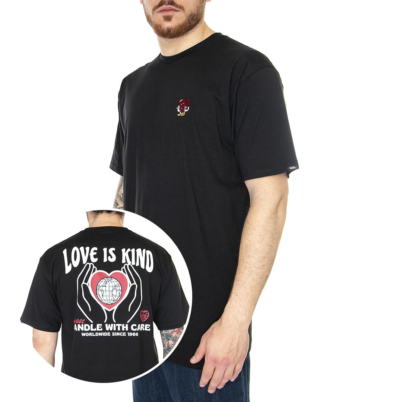 Love Is Kind SS Tee Black - Maglietta Girocollo Uomo Nera VN0007UTBLK1  VANS 