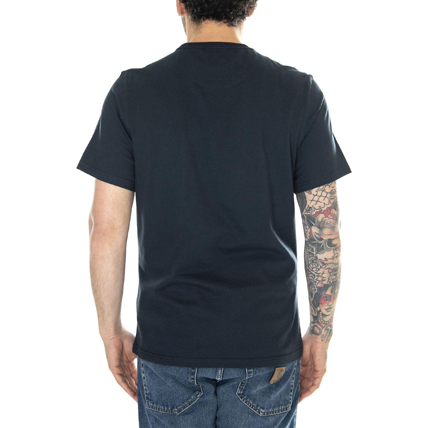 Langdon Pocket Tee Navy - Maglietta Girocollo Uomo Blu SS24-MTS1114-NY91  BARBOUR 