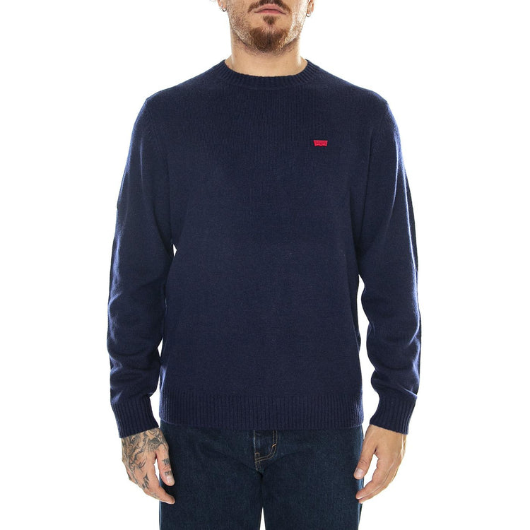 M' Original HM Sweater Naval Academy Blue - Maglione Girocollo Uomo Blu A4320-0001  LEVIS 