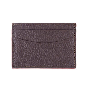 Grain Leather Card Holder Dark Brown - Portacarte Marrone in Pelle 222MMLG0020-BR711  BARBOUR 