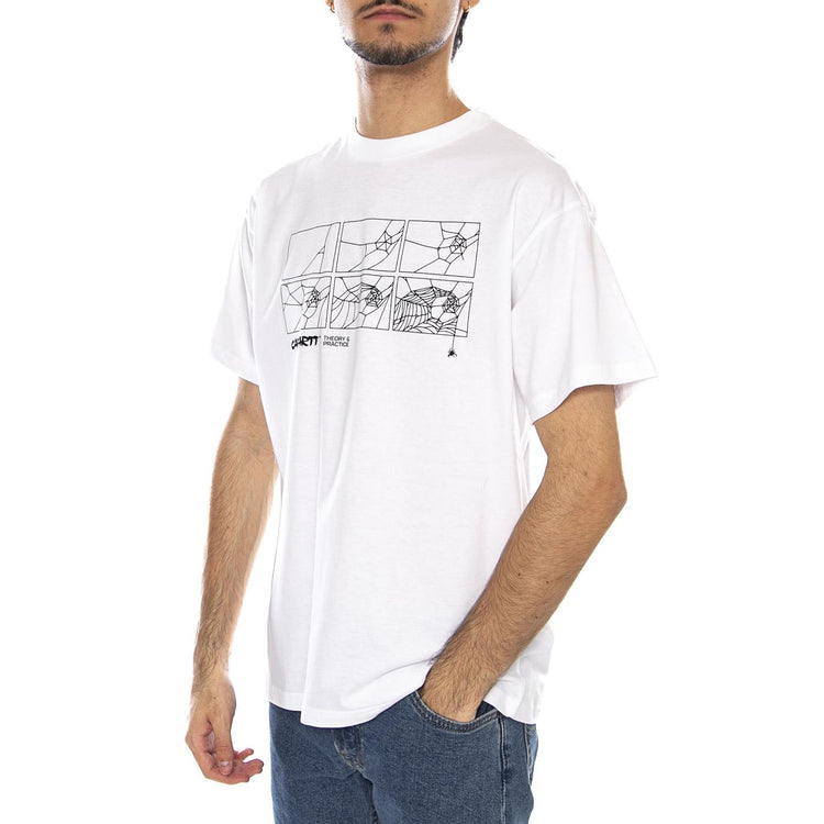 S/S Theory And Practice T-S White - Maglietta Girocollo Uomo Bainca I035501.02XX  CARHARTT WIP 
