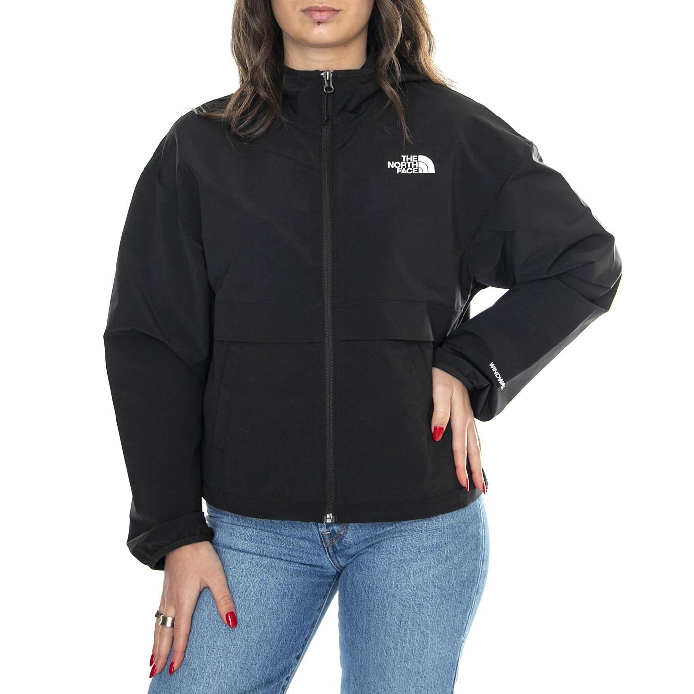 W' TNF Easy Wind Fz Jacket TNF Black - Giacca con Cappuccio Donna Nera NF0A8710JK31  THE NORTH FACE 