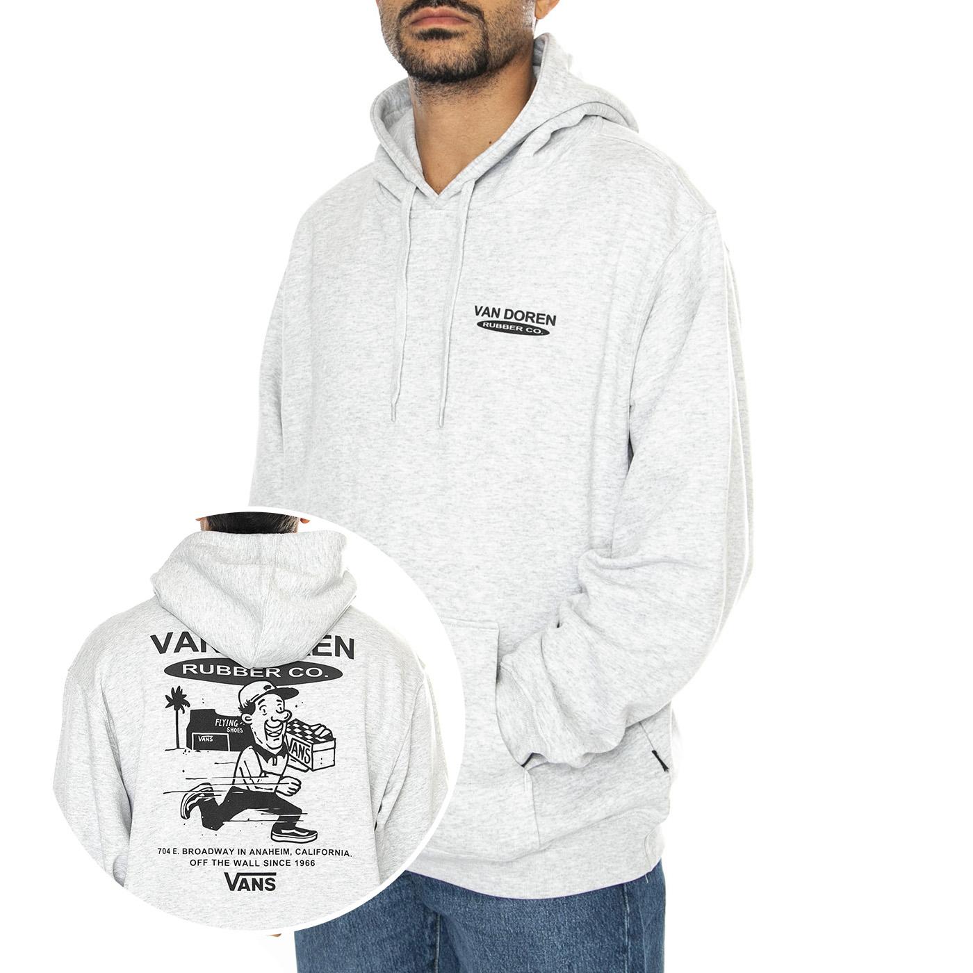 Fun GFX Loose PO Light Grey Heather - Felpa con Cappuccio Uomo Grigia VN000KTS1QI1  VANS 