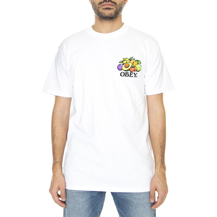 Obey Bowl Of Fruit Classic Tee White - Maglietta Girocollo Uomo Bianca 165263416-WHT  OBEY 