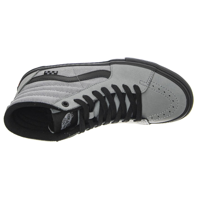 MN Skate SK8-Hi Nubuck Washed Blue / Black - Scarpe Stringate Profilo Alto Uomo Grigie VN0A5FCCG0E1  VANS 