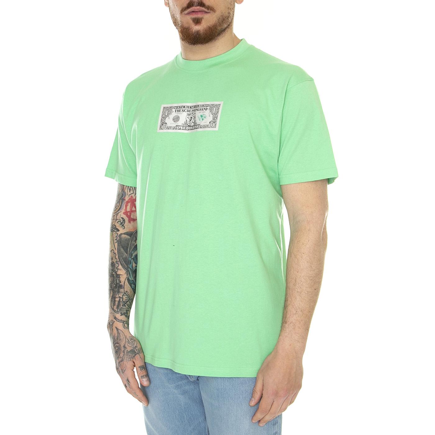 Mako Dollar T-Shirt Apple Mint - Maglietta Girocollo Uomo Verde SCA-TEE-8803  SANTA CRUZ 