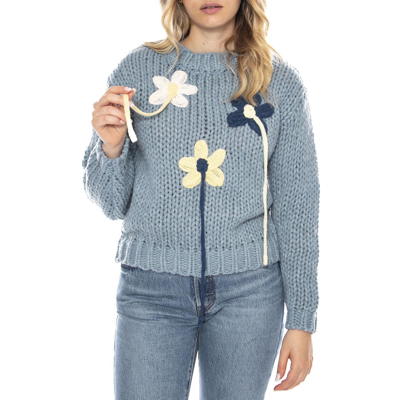 Sweaters 133 Retro Blue - Maglione Donna Blu 3.50.210.12 . MD'M 